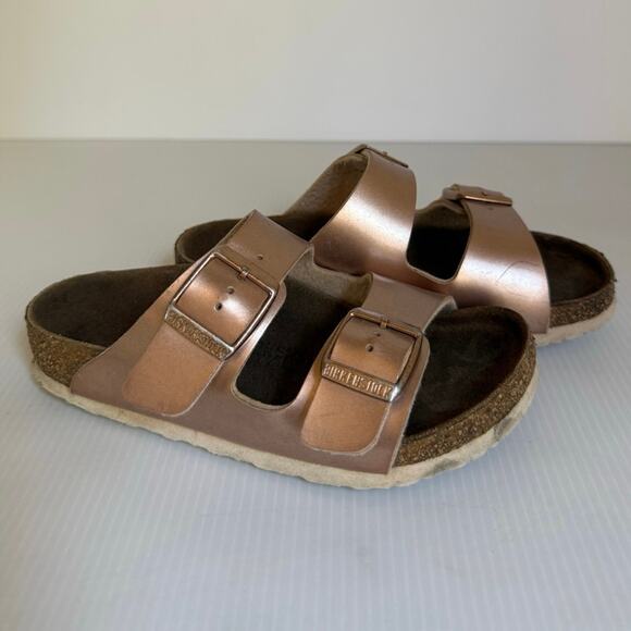 Birkenstock  Kids Sandals Rose Gold Arizona Copper Metallic EU 29 US Kids 11 - Picture 3 of 13